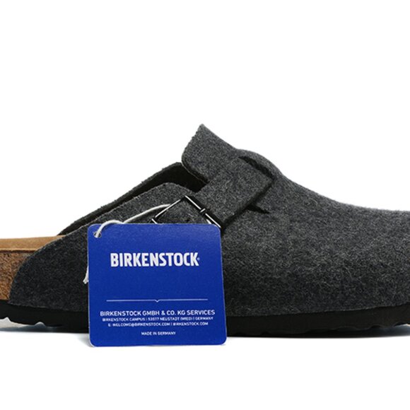 Birkenstock Unisex Boston Suede Soft Footbed Clogs - Picture 2 of 5